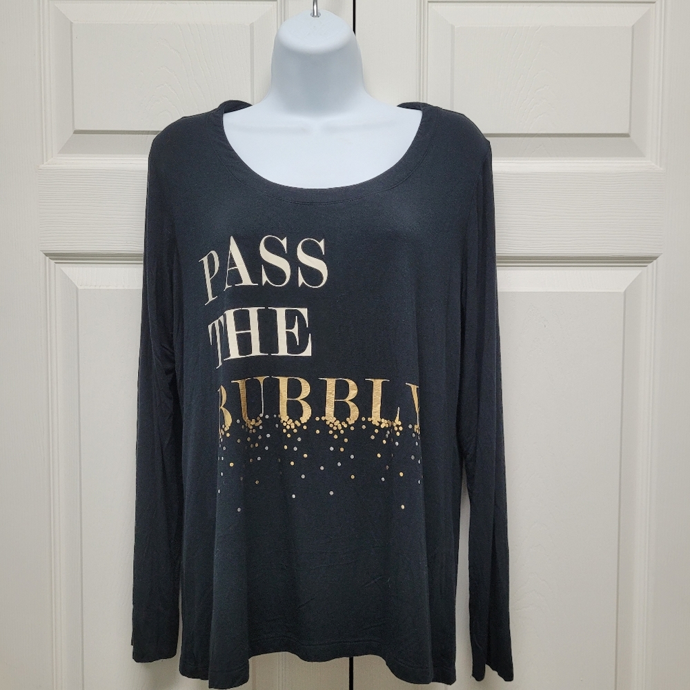 Super Soft Soma Lounge Wear Top "Pass the Bubbly 🍾 "